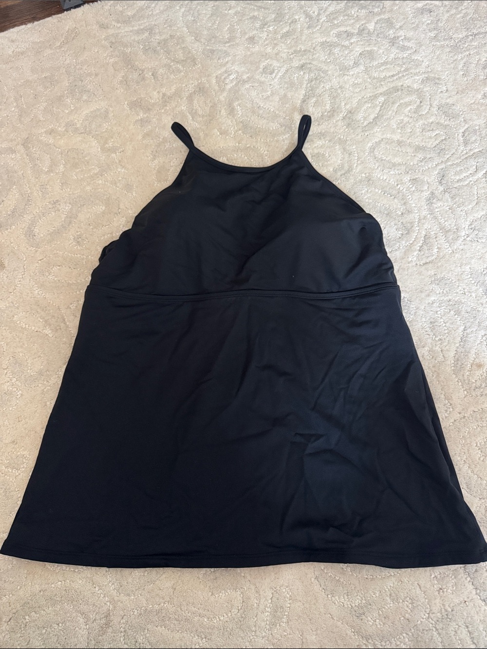 Athleta Black High-Neck Swim Tankini Top